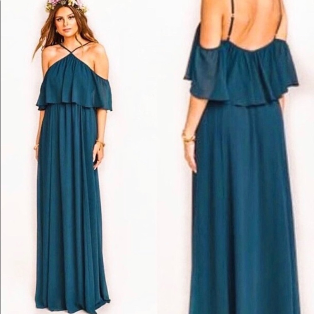 Show Me Your MuMu Maxi Dress Deep Jade